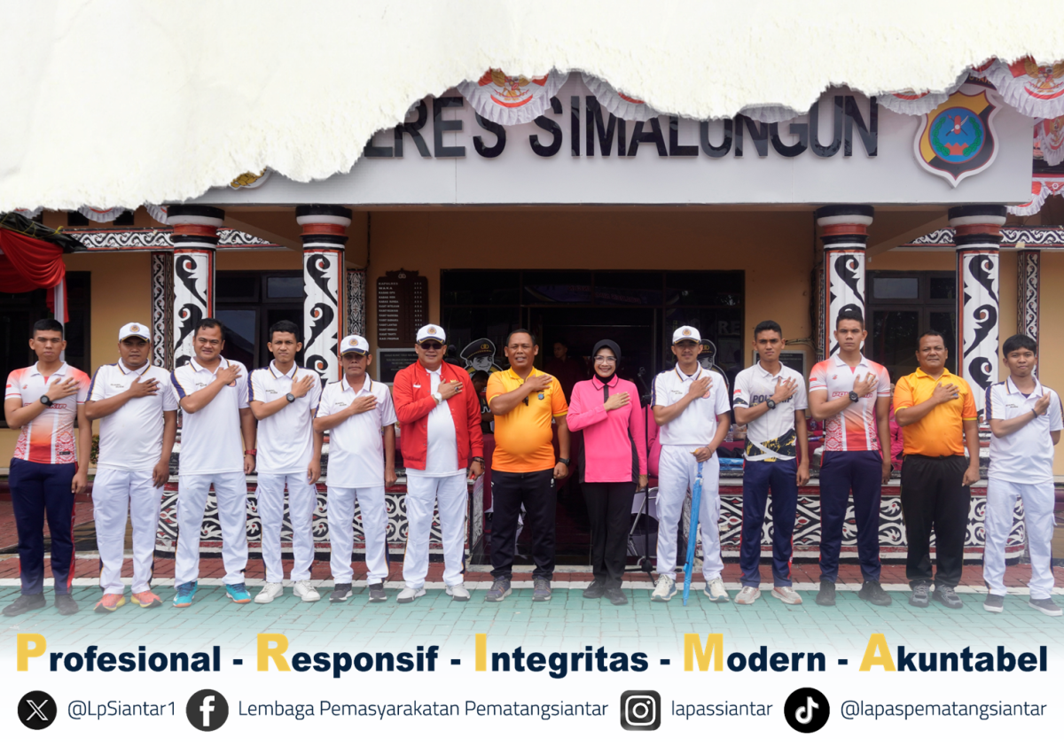 Lapas Pematangsiantar Hadiri Olahraga Bersama dalam Rangka HUT Bhayangkara ke-80